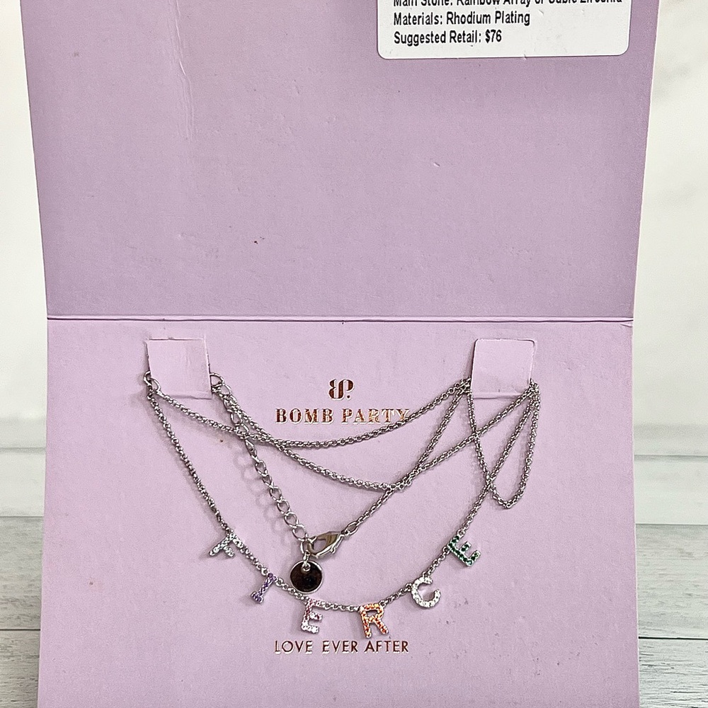 Silver Fierce Charm Necklace from Bomb Party